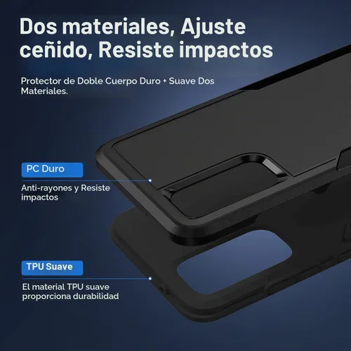 Vista 5 de para Galaxy S20 Funda, con protector de pantalla [Probada a caídas de grado militar] Funda protectora resistente y dura para Samsung Galaxy S20