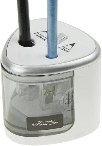 Vista 7 de Sacapuntas eléctrico a pilas, sacapuntas de lápices azules, cortador automático de lápices para niños, adultos, artistas, oficina, sacapuntas