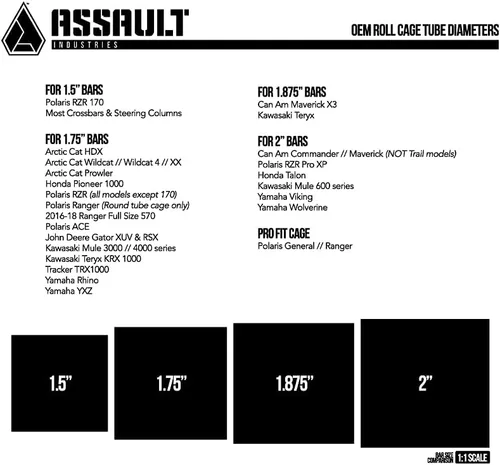 Vista 5 de Assault Industries 101005 cm01013 Negro 2" Stealth Series Convexo espejo retrovisor