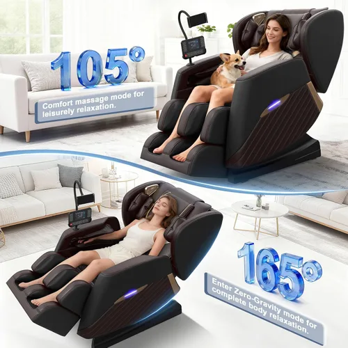 Vista 7 de Massage Chair Full Body, Zero Gravity Massage Chair with 16 Fix Rollers, Auto Massage Program, Foot and Calf Massage, Recliner Chair with Heating