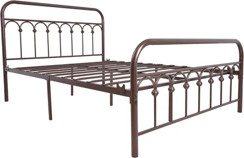 Vista 8 de Marco de cama, somier metálico y resistente, estilo clásico con cabecero 8013G4 80104 6608 6609