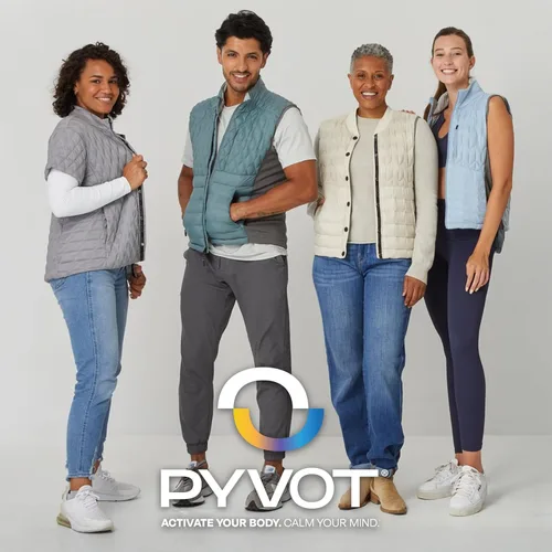 Vista 8 de PYVOT Chaleco Acolchado con Peso Dash para Hombre, Ropa Inspirada en Manta Pesada para Problemas Sensoriales