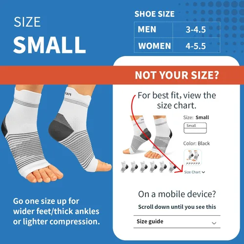 Vista 3 de Calcetines para fascitis plantar (6 pares) para hombres y mujeres, mangas de compresión para pies con soporte de arco y tobillo