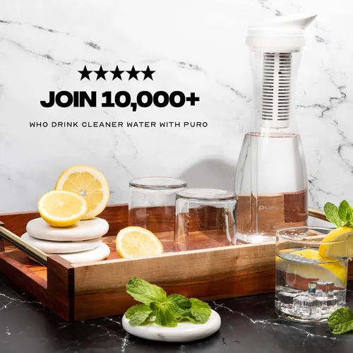 Vista 6 de Puro - Filtro de repuesto para jarra de vidrio, 1 paquete, filtros de 200 galones, filtro de larga duración, filtrado 400% más rápido, filtro