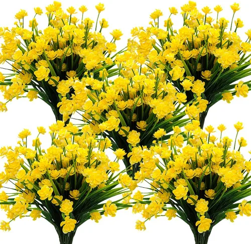 Vista 17 de Grunyia 10 paquetes de flores artificiales de narcisos para exteriores (azul)
