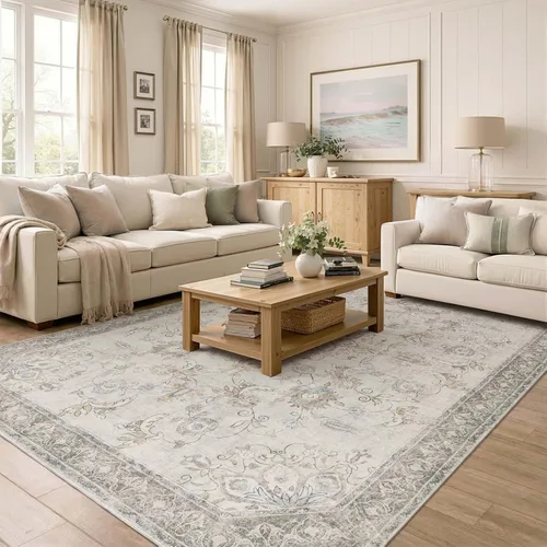Vista 12 de jinchan Alfombra vintage de 2 x 3 pies para entrada, lavable, diseño floral romántico, tapete pequeño antideslizante, tapete ligero de bajo perfil