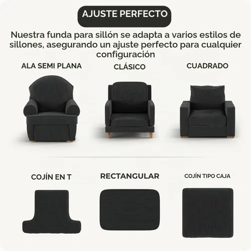 Vista 6 de PAULATO BY GA.I.CO. Funda para silla – Funda elástica para sillón – Funda de sillón para mascotas y niños – Fundas suaves para silla – Protector
