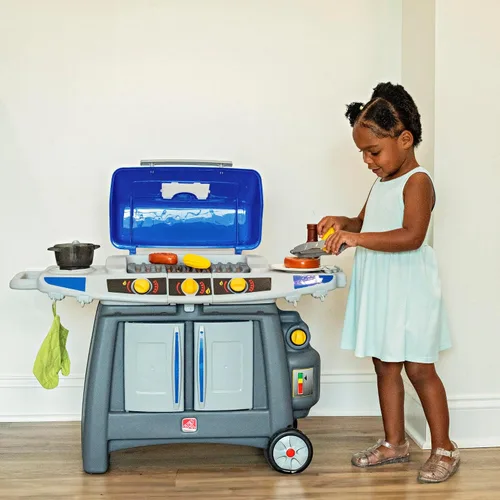 Vista 5 de Step2 Sizzle & Smoke BBQ Grill Kids Playset, sonido y efecto humo