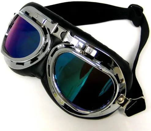 Vista 4 de Motocicleta Scooter Mopeds Vespa Racing Gafas Plegables y Transparente Claro