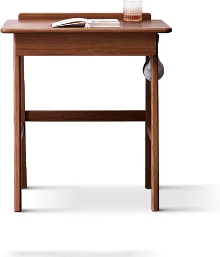 Vista 8 de TOMYEUS Escritorio para computadora de estudio, moderno y simple, escritorio multifuncional, mesa de estudio compacta con agujero para cable, cajón