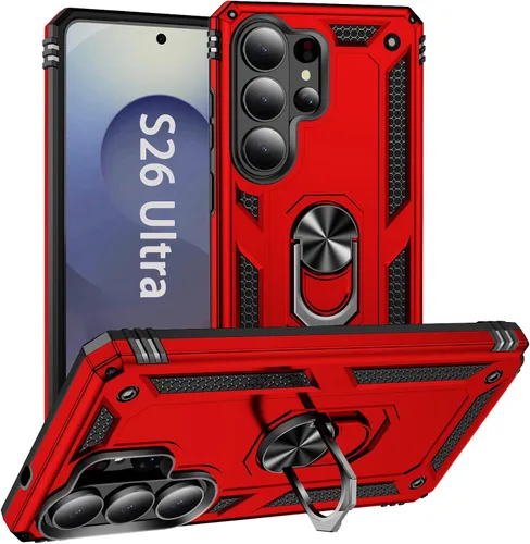 Vista 8 de Korecase - Carcasa para Samsung Galaxy S10E con soporte de anillo, color Negro