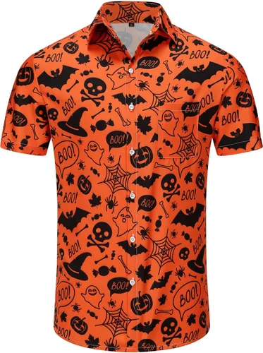 Vista 114 de KYKU - Camisa hawaiana funky para hombre, ropa tropical para vacaciones en Palm Beach