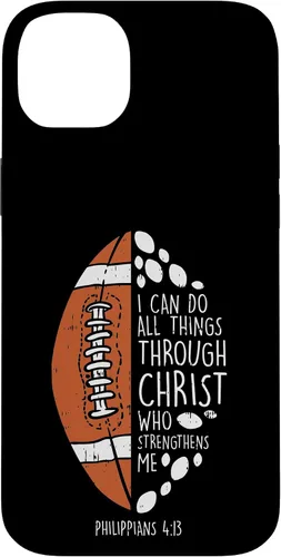Vista 15 de Funda de regalo para iPhone 16 American Football I can do things Bible God Jesus