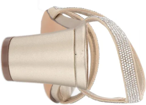Vista 3 de Naturalizer Sandalias de tacón Vanessa para mujer, Oro