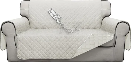 Vista 13 de ISSUNTEX Fundas de sofá de dos plazas con doble protección 100% impermeables para sala de estar, fundas para sofá de 2 cojines, protector de muebles