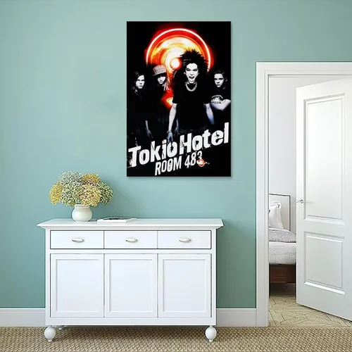 Vista 4 de ALKANI Póster de Tokio Hotel Rock Band Music Posters Lienzo Arte Póster Decoración Dormitorio Póster 12x18 pulgadas (11.8x17.7 in)