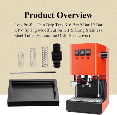 Vista 2 de Bandeja de goteo delgada de perfil bajo para la cafetera Gaggia Classic Pro 1