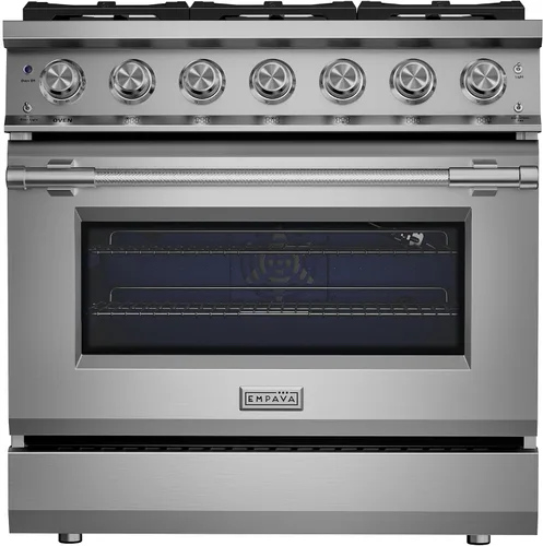 Vista 4 de Empava Cocina de gas de horno individual deslizante de estilo profesional de 30 pulgadas y 4.2 pies cúbicos con 4 quemadores sellados ultra altos