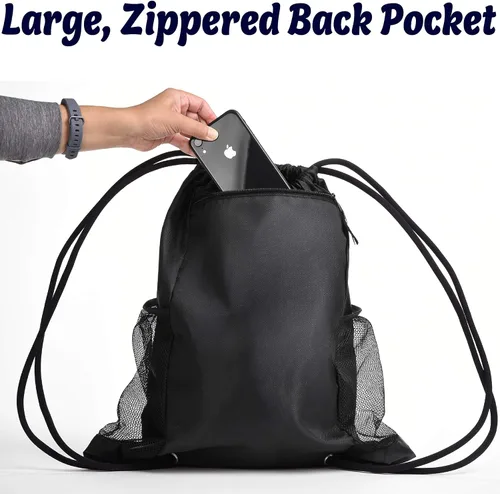 Vista 5 de Athletico Bolsa de fútbol con cordón: mochila de fútbol para niños o niñas también puede llevar baloncesto o voleibol