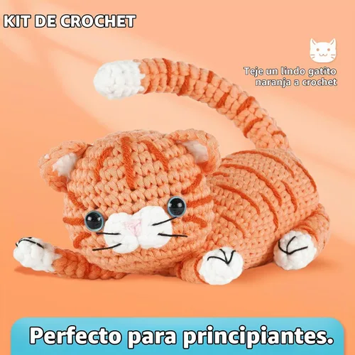 Vista 2 de MOREJMTT Kit de ganchillo para adultos principiantes, aprender a tejer, incluye hilo suave fácil de tejer, tutorial en video paso a paso, gancho