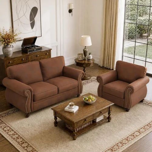 Vista 19 de Couchus Silla decorativa Mid-Century de 42 pulgadas de ancho, sofá