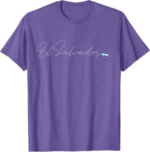 Vista 9 de Camiseta Simple Love El Salvadoreño con diseño de corazón en El Salvador