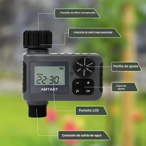 Vista 3 de Temporizador de rociadores programable para manguera de jardín