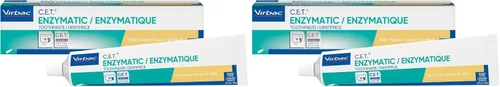 Vista 12 de Pasta de dientes enzimática Virbac C.E.T., Sabor a carne, 2.5 onza Plaque and tartar control for fresh breath, pet dental care toothpaste, Dual