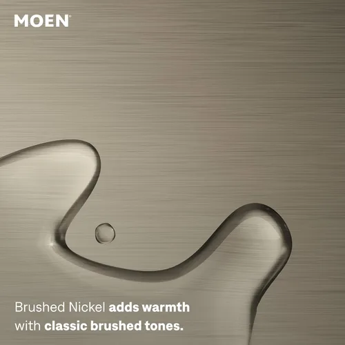Vista 3 de Moen 123815BN - Brazo de ducha estándar con roscas universales de 1/2 pulgada, 8 pulgadas, níquel cepillado 8" extended reach, universal 1/2