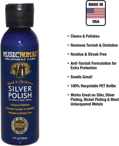 Vista 2 de MusicNomad MN741 - Pulidor de plata y paño para trompeta, trombón, flauta