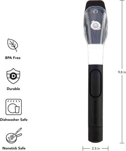 Vista 2 de KitchenAid Cepillo dispensador de jabón para fregadero con mango fácil de llenar, cerdas de nailon para una limpieza resistente, mango de agarre