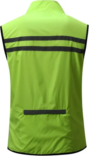 Vista 2 de bpbtti Chaleco de seguridad Hi-Viz para hombre, chaleco cortavientos sin mangas, resistente al viento y reflectante