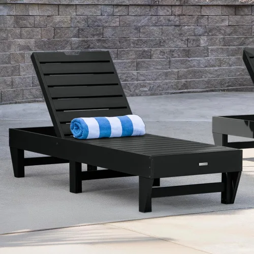 Vista 2 de Highwood Pinehurst - Tumbona profesional de grado comercial, color negro