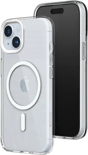 Vista 16 de RhinoShield - Funda transparente MagSafe compatible para iPhone 15 Strong Magnetic, Anti-Yellowing, Transparent, High Clarity, Shockproof