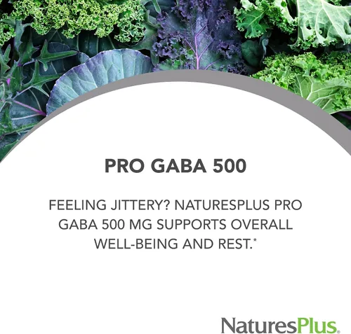Vista 2 de NaturesPlus PRO GABA 500 mg - 60 cápsulas - Sin OMG, vegano, sin gluten - 60 porciones