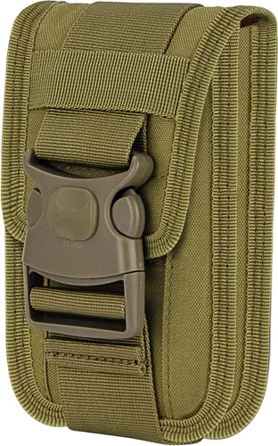Vista 11 de Cinturón táctico Molle de doble capacidad para la cintura, funda de nailon para teléfono con ranuras para tarjetas para iPhone 13 Pro
