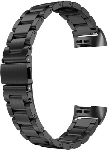 Vista 5 de Maxjoy Bandas de carga compatibles con Fitbit: Correa de metal Charge 4/3 SE, repuesto de correa de pulsera de acero inoxidable, tamaños