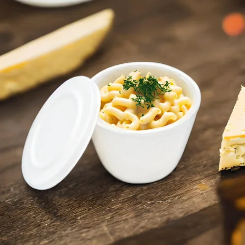 Vista 4 de Tapas de 4.5 pulgadas para recipientes de sopa de 17 onzas [paquete de 50], resistentes, 100% biodegradables, compostables para el hogar, sin