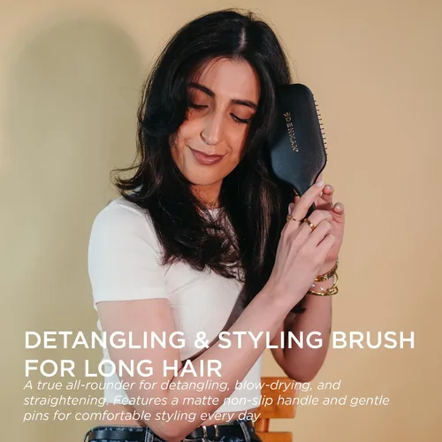 Vista 4 de Denman Gentle Paddle Hairbrush for Comfortable Detangling, Blowdrying and Styling