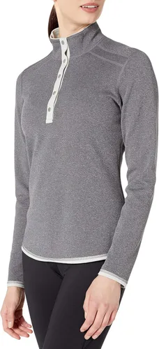 Vista 3 de Cutter & Buck Suéter de solapa reversible de 50+ UPF para mujer, Gris