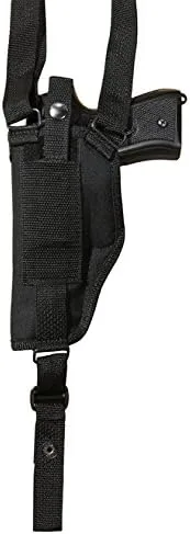 Vista 6 de Funda de hombro vertical Barsony con bolsa Mag para pistolas de tamaño completo de 0.354 in 40 45