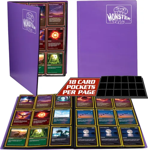 Vista 21 de Monster Binder - Álbum de tarjeta coleccionables, 9 bolsillos para tarjetas, retiene 360 de Yugioh, Magic, y Pokémon, Matte Teal Verde azulado mate