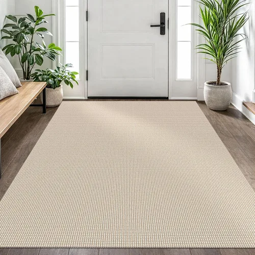 Vista 191 de EARTHALL Alfombra tejida de 2 x 3 pies, lavable para entrada, alfombra trenzada antideslizante, alfombra para puerta interior y exterior, alfombra