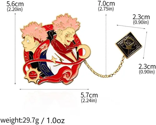Vista 2 de JJK Megumi & Gojo Enamel Pin - Anime Figure Pins - Christmas Gifts for Kids Girls Teens Women Men and Anime Lovers