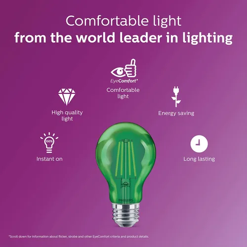 Vista 5 de Philips Focos LED 538207 A19: Cristal de filamento, 538249
