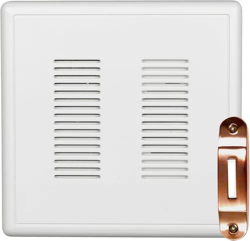 Vista 2 de Kit de timbre eléctrico PrimeChime Plus 2, timbres para el hogar, incluye campanillas de anillo seleccionables, botón de estuco, latón antiguo