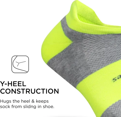 Vista 5 de Feetures Calcetines tobilleros de alto rendimiento Max Cushion Calcetines invisibles para mujeres y hombres con lengüeta en el talón (1 par)