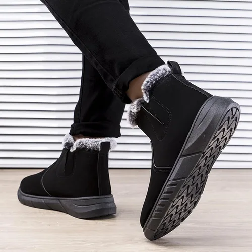 Vista 8 de Men's Snow Boots, Comfortable Wide Width Winter Boots, Insulated Winter Snow Boots with Anti Slip Rubber Outsole, Soft Lightweight Men Duck Rain