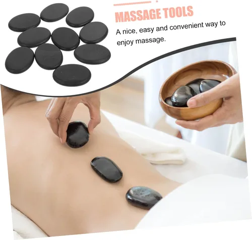 Vista 8 de Healeved 10 Uds. Masaje Energético Piedra Calentada Masajeador Aceites Esenciales para Masajeador Facial Masaje Facial Rocas Grandes Juego
