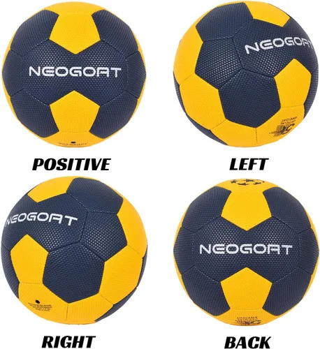 Vista 6 de Balón de fútbol tamaño 5 para jóvenes adultos, piel sintética resistente al agua con costuras ocultas, tamaño oficial de 5 pulgadas y pelotas